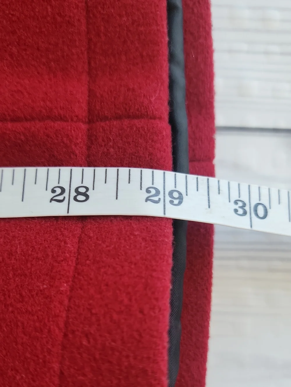 Fleet Street Wool Blend Red Hooded Zip Coat Womens Size L